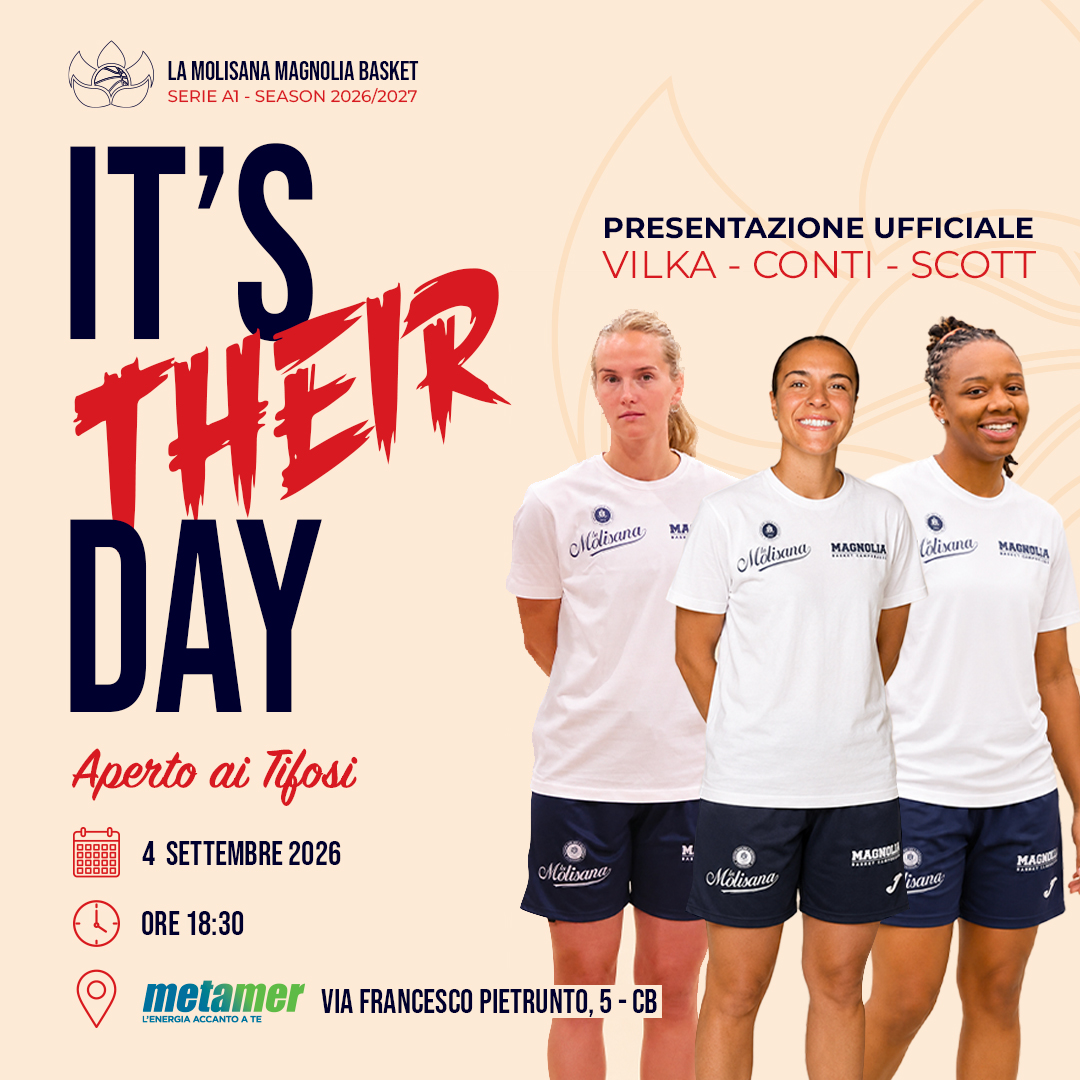 LA MOLISANA MAGNOLIA, IL 4 SETTEMBRE IN CONFERENZA SPAZIO ALLE TRE NEW ENTRY